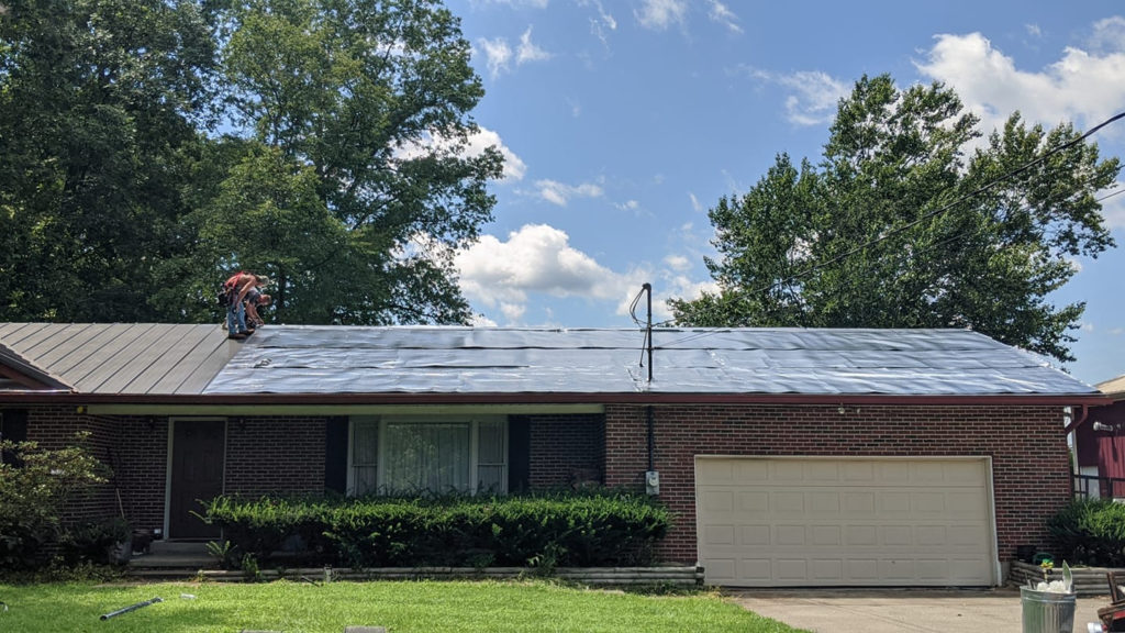 Standing Seam Metal Roofing Going Up